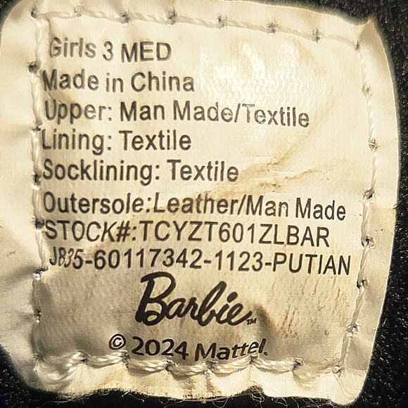 Barbie Mattel High Top Sneakers Pink Youth Shoes Size 3 Lace Up High-Top - Picture 8 of 10